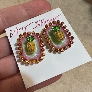 LAST DAY Betsey Johnson pineapple earrings